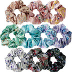 cute design scrunchies for all hair type elastic hair band great for ponytails XL srcunchies set these soft hair ties is great for every occasion (butterfly)