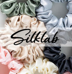 22 Momme 100% Mulberry Silk Hair Ties, Well-Hold Elastic for No-Damage (4Pack,Champagne,LightGray,CreamWhite,LightPink), 6A, Scrunchies, Reduces Frizz & Breakage, OEKO-TEX Certified