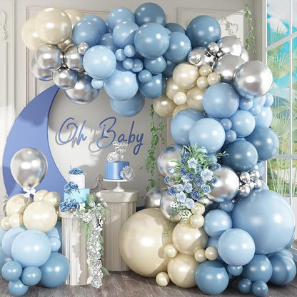 Dusty Blue Balloon Arch Kit by Jobkoo
