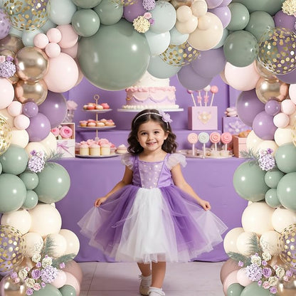 152Pcs Dusty Green Purple Pink Balloons Garland Arch Kit | Different Sizes 18 - Image 6