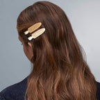 10 Pcs Creaseless No Crease No Bend Flat Hair Clips For Styling Non Slip Makeup Clips For Women Salon Hairstyle,Matte Black Brown Beige