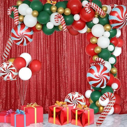 Sugargirl Red Sequin Backdrop Curtain 3 Panels 2FTx8FT Glitter Red Background - Image 7