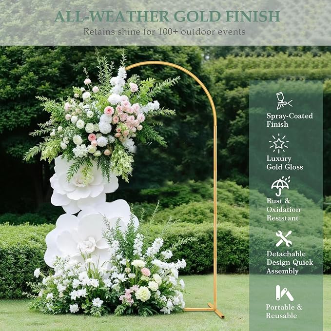 WellSign 7.2FT Metal Balloon Arch Backdrop Stand - Image 4