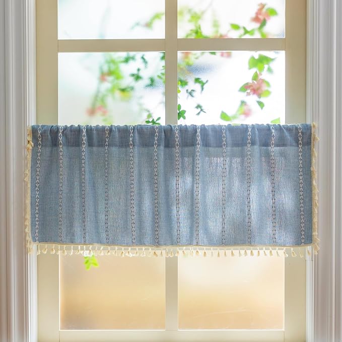 Sutuo Home Boho Farmhouse Curtains Valance 18 Inches Long by SutuoHome