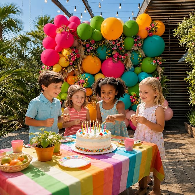 Tropical Balloons, 50 Packs 12 Inch Hawaiian Balloons Hot Pink Orange Teal - Image 5