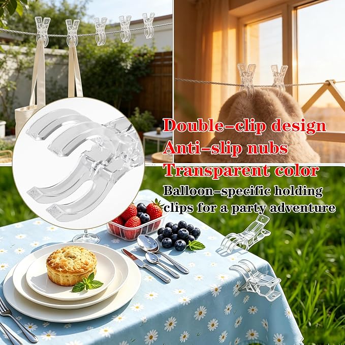 10 Pack Plastic Transparent Balloon Arch Clips - Image 5