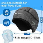 Skull Cap Helmet Liner for Men Women Hard Hat Liner Winter Cycling Cap Under Helmet Thermal Fleece Beanie