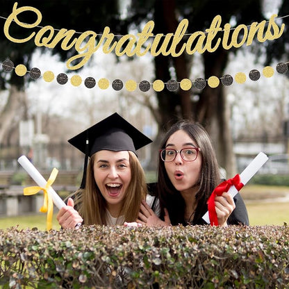 Gold Glitter Congratulations Banner - Image 6