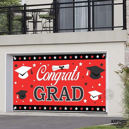KatchOn Graduation Decorations 2026 | Red and Black Congrats Grad Banner - Image 9