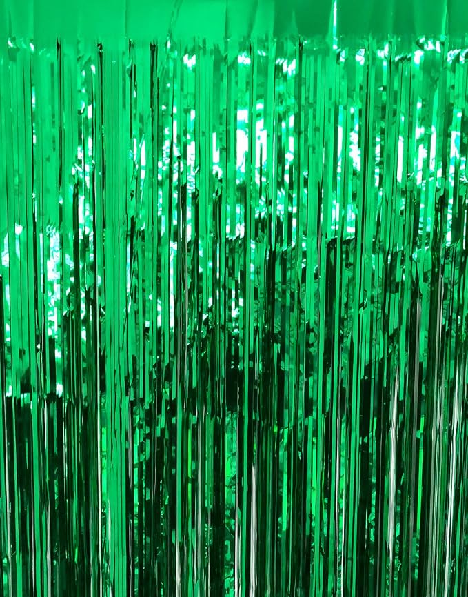 GOER 3.2 ft x 9.8 ft Metallic Tinsel Foil Fringe Curtains Party Photo Backdrop by GOER