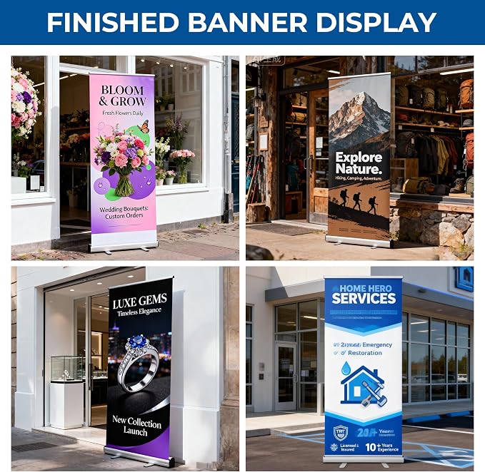 Custom Retractable Banner with Stand, Personalized Roll Up Banner, Full Color - Image 6