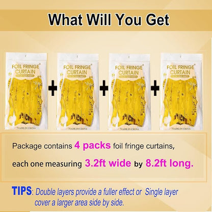 Gold Streamers Backdrop Curtains, Photo Booth Decor - Image 4