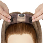 Rich Choices Hair Toppers for Women Real Human Hair 100% Human Remy Toppers NO Bangs with Thinning on Top Clip in Hairpiece 4"x4.7"Lace Base 16 Inch #4P27 Medium Brown Highlights Dark Blonde