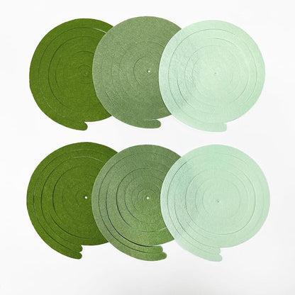 36Pcs Olive Green Hanging Swirl Decorations Ombre Sage Green Felt Swirl - Image 3