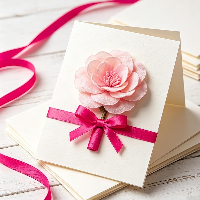 3/8In 30Yards Rose Red Thin Ribbon - Image 9