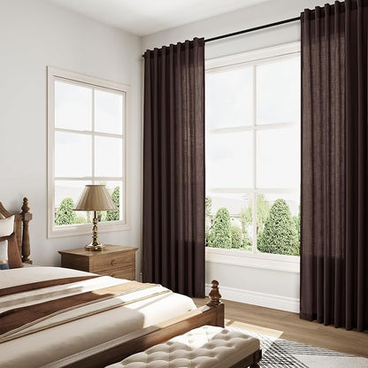 Coffee Brown Curtains 72 inch Length - Image 7