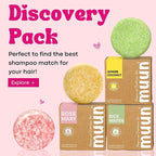 Muun Rosemary Shampoo and Conditioner Bar Set 3 - Natural Solid Hair Growth Soap Bars for Women with Straight, Curly or Thinning Hair for Anti-Hair Loss, Regrowth, pH Balanced, Sulfate & Silicone Free