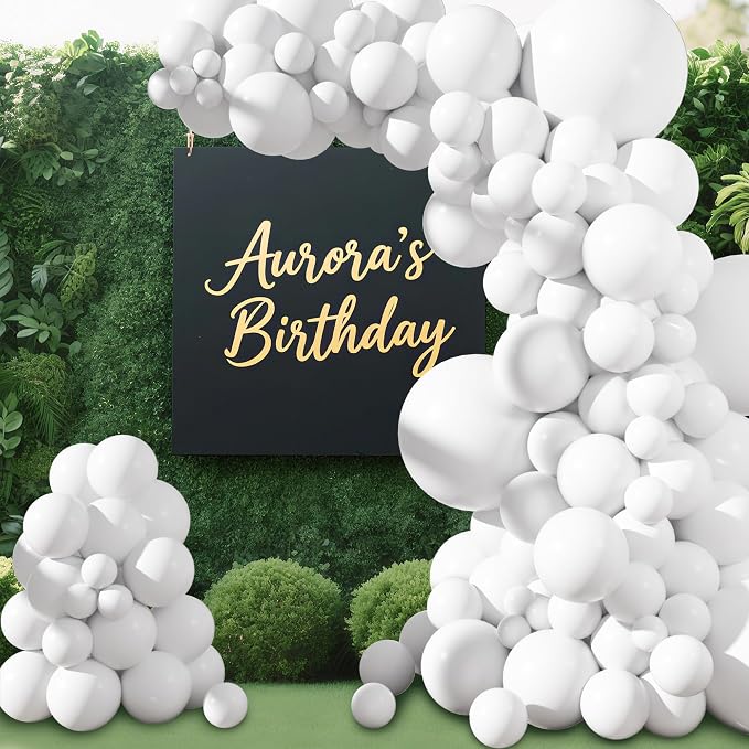 Amandir 153pcs White Balloons Arch Garland Kit Different Sizes | 18 12 10 5 - Image 6