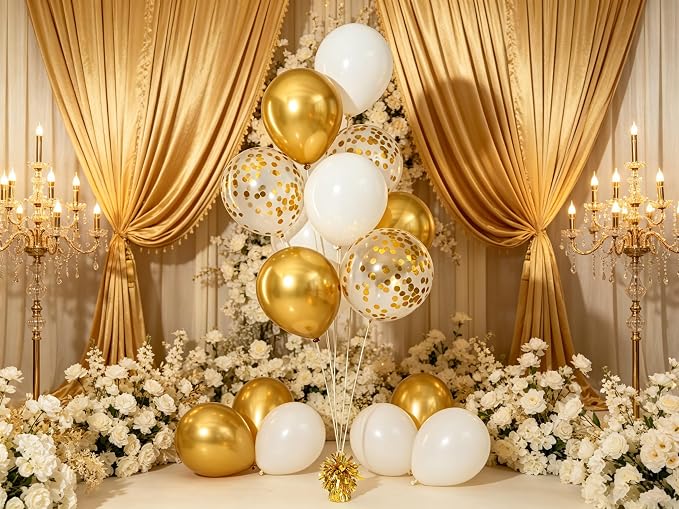 Gold Balloon Weights Pack of 6 - Image 3