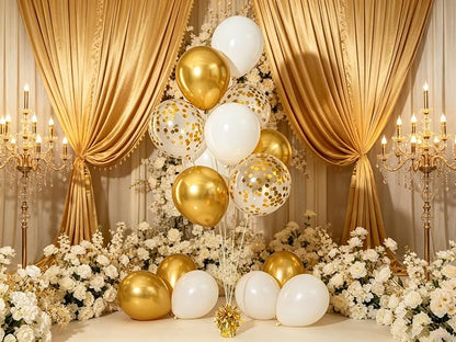 Gold Balloon Weights Pack of 6 - Image 3