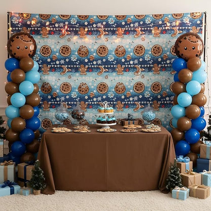Jenaai 2 Set 163 Pcs Cookie Birthday Party Balloons Column Stand Kit Chocolate - Image 2