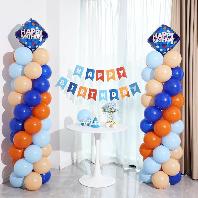 Blue and Orange Balloon Column Stand Kit Set of 2 - Image 7