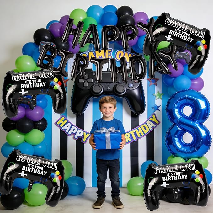 Black Happy Birthday Balloons - Image 4
