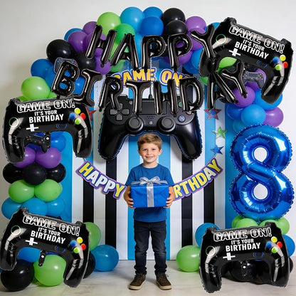 Black Happy Birthday Balloons - Image 4