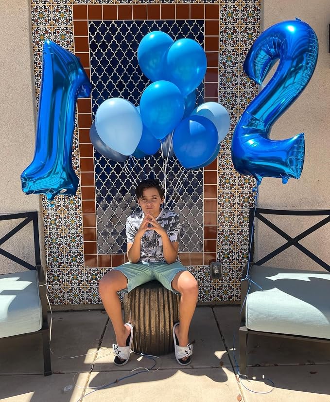 Number Balloons 12 Balloon 40 inch Dark Blue - Image 2