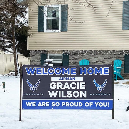 Milweb1 - Welcome Home U.S. Air Force/United States USAF Customizable - Vinyl - Image 2