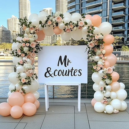 RUBFAC 105pcs Pastel Orange Balloons Peach Balloons Garland Arch Kit Different - Image 6