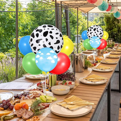 2 Sets Cartoon Birthday Party Decorations Table Centerpiece Red Yellow Blue - Image 7