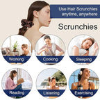 Silk Satin Hair Scrunchies for Women - Big Large Jumbo Scrunchie for Sleep Cute Gaint Oversize Scrunchy for Thick Hair Grils
