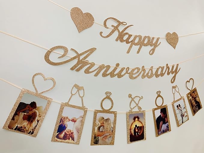 Rose Gold Happy Anniversary Party Decorations - Image 2