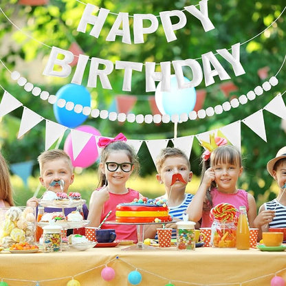 CANREVEL 3 PCS Pre-Strung 3D Happy Birthday Banner Decorations, Happy Birthday - Image 5