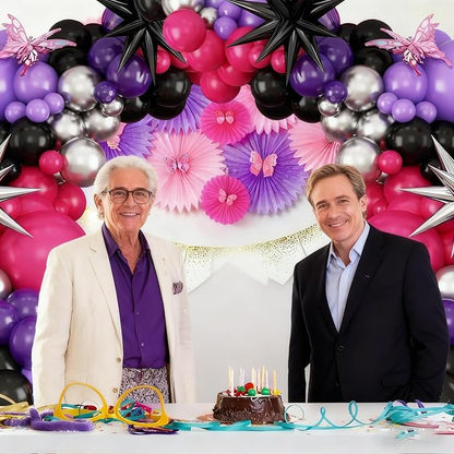 Hot Pink and Purple Balloon Arch Kit - Image 6