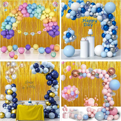 Birthday Party Decorations: 3 Pack 3.3 x 9.9 ft Gold Foil Fringe Curtains Party - Image 7