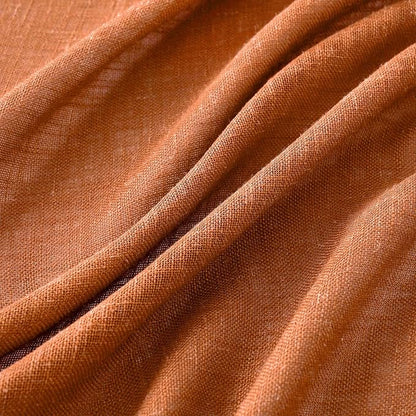 MIULEE Orange Fall Linen Curtains 52x96 Inch 2 Panels - Image 3