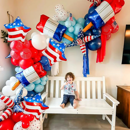 5 Pcs Patriotic 4th of July Balloons Set - Image 4
