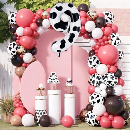 Cow Print Number 9 Balloon, Large 40 Inch Cow Number Birthday Balloons - Image 6