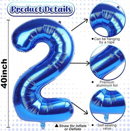 Navy Blue 21st Birthday Balloons - Image 2
