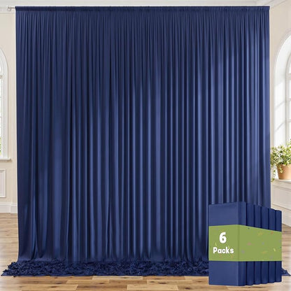 30ft x 10ft Wrinkle Free Navy Blue Backdrop Curtains by ENJOYYOURPARTY