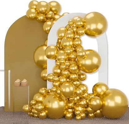 PartyWoo Gold Balloons 92pcs Different Sizes of 18 12 10 5 Inch Gold Balloon by PartyWoo