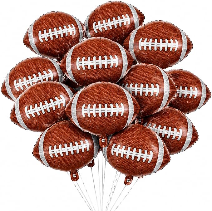 12PCS Football Foil Balloons Rugby Balloons Sports Theme Party Decor | Football by IGMaryBox