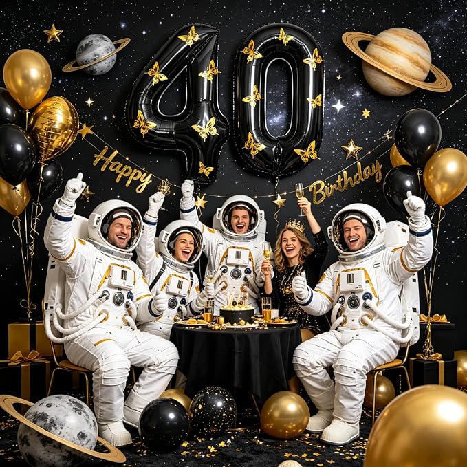 40 Inch Black Number 0 Balloon - Image 6