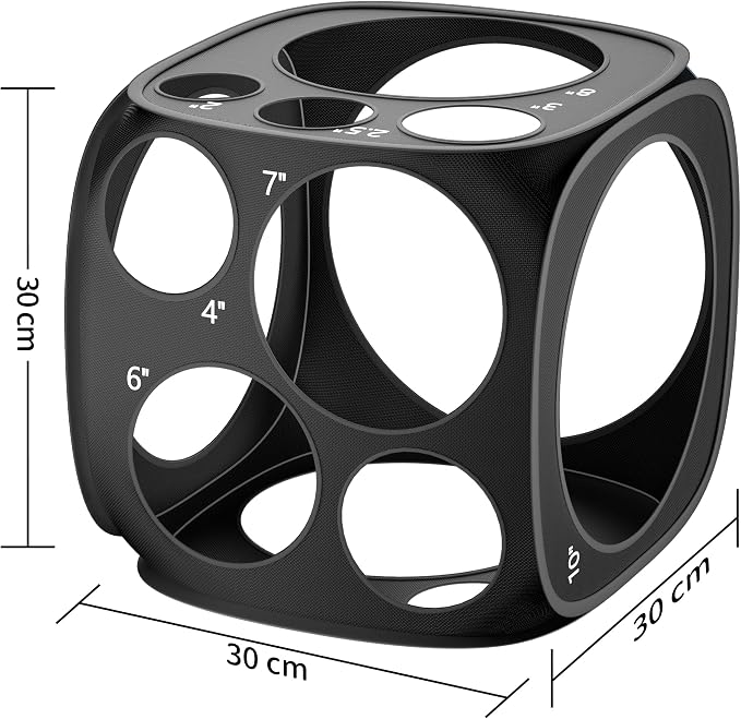 13 Sizes Balloon Sizer Cube Box, Collapsible Balloon Measurement Tool - Image 2