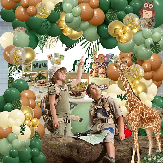 148 pcs Safari Jungle lion Balloon Arch Kit - Image 6
