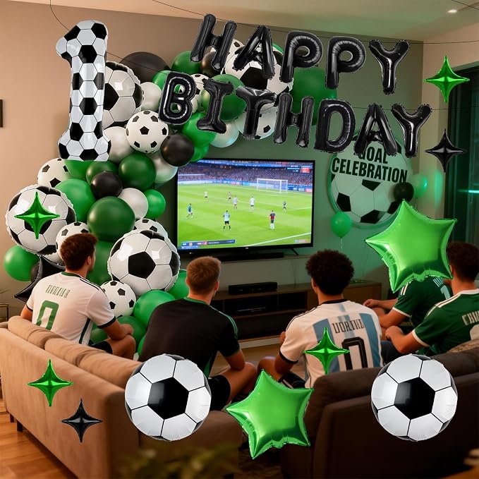 40 Inch Soccer Number 1 Balloon Set, Soccer Birthday Party Decorations | Sports - Image 5