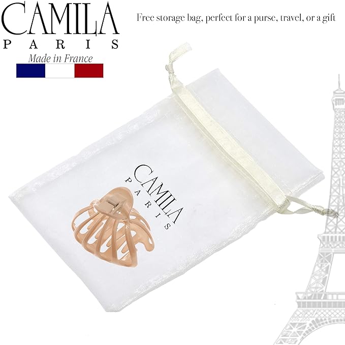 Camila Paris CP3051 French Octopus Hair Clip, Large Hair Clips for Thick Hair, Big Hair Claw Clip for Long Hair, Durable Girls Hair Clips for Women for Wavy Hair, Strong No-Slip Grip. Made in France