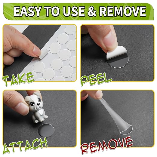 Piteno® 150Pcs Double Sided Adhesive Dots, 1.2" Clear Removable Sticky Adhesive - Image 3